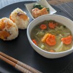 miso soup and rice ball